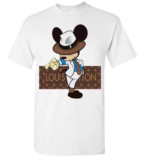 louis vuitton t shirt black and white|t shirt Louis Vuitton mickey.